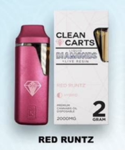 Red Runtz | New Clean Carts | 2 Gram available for sale in stock at affordable prices buy Red Runtz | New Clean Carts | 2 Gram in bulk at best discount prices